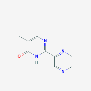 molecular formula C10H10N4O B11182472 5,6-dimethyl-2-(pyrazin-2-yl)pyrimidin-4(3H)-one CAS No. 204394-55-8