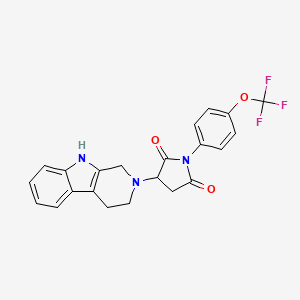 3-{1H,2H,3H,4H,9H-Pyrido[3,4-B]indol-2-YL}-1-[4-(trifluoromethoxy)phenyl]pyrrolidine-2,5-dione