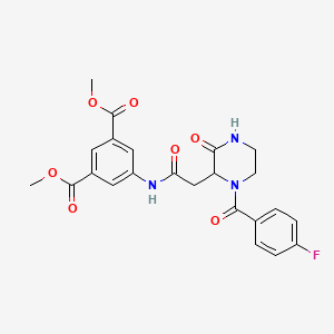 Dimethyl 5-[({1-[(4-fluorophenyl)carbonyl]-3-oxopiperazin-2-yl}acetyl)amino]benzene-1,3-dicarboxylate