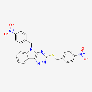 5-(4-nitrobenzyl)-3-[(4-nitrobenzyl)sulfanyl]-5H-[1,2,4]triazino[5,6-b]indole