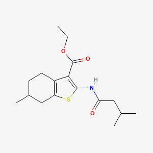 Ethyl 6-methyl-2-[(3-methylbutanoyl)amino]-4,5,6,7-tetrahydro-1-benzothiophene-3-carboxylate