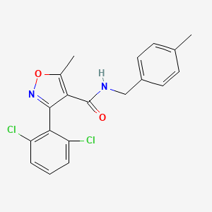 3-(2,6-dichlorophenyl)-5-methyl-N-(4-methylbenzyl)-1,2-oxazole-4-carboxamide