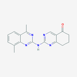 molecular formula C18H17N5O B11182533 2-[(4,8-dimethylquinazolin-2-yl)amino]-7,8-dihydroquinazolin-5(6H)-one 