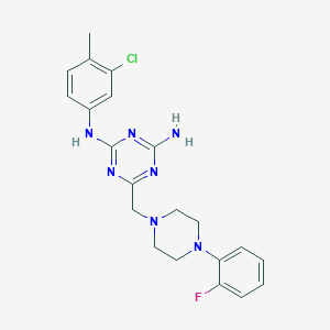 N-(3-chloro-4-methylphenyl)-6-{[4-(2-fluorophenyl)piperazin-1-yl]methyl}-1,3,5-triazine-2,4-diamine