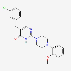 5-(3-Chlorobenzyl)-2-[4-(2-methoxyphenyl)piperazin-1-yl]-6-methylpyrimidin-4-ol