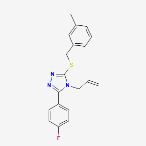 4-allyl-3-(4-fluorophenyl)-5-[(3-methylbenzyl)sulfanyl]-4H-1,2,4-triazole