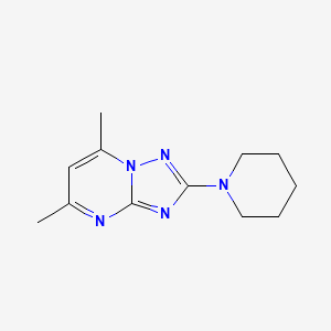 [1,2,4]Triazolo[1,5-a]pyrimidine, 5,7-dimethyl-2-(1-piperidinyl)-