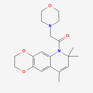 2-(morpholin-4-yl)-1-(7,7,9-trimethyl-2,3-dihydro[1,4]dioxino[2,3-g]quinolin-6(7H)-yl)ethanone