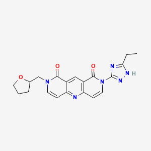 2-(3-ethyl-1H-1,2,4-triazol-5-yl)-8-(tetrahydrofuran-2-ylmethyl)pyrido[4,3-b][1,6]naphthyridine-1,9(2H,8H)-dione