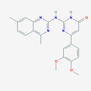 6-(3,4-dimethoxyphenyl)-2-[(4,7-dimethylquinazolin-2-yl)amino]pyrimidin-4(3H)-one