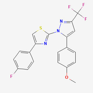 4-(4-fluorophenyl)-2-[5-(4-methoxyphenyl)-3-(trifluoromethyl)-1H-pyrazol-1-yl]-1,3-thiazole