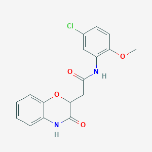 molecular formula C17H15ClN2O4 B11182662 N-(5-chloro-2-methoxyphenyl)-2-(3-hydroxy-2H-1,4-benzoxazin-2-yl)acetamide 