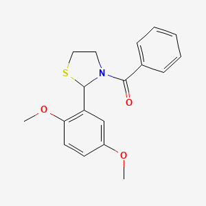 (2-(2,5-Dimethoxyphenyl)thiazolidin-3-yl)(phenyl)methanone