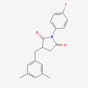 3-[(3,5-Dimethylphenyl)methyl]-1-(4-fluorophenyl)pyrrolidine-2,5-dione