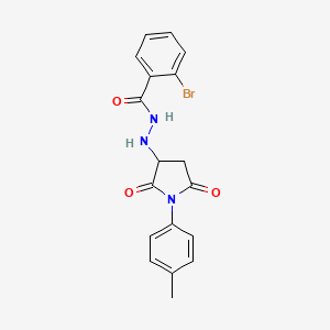 2-bromo-N'-[1-(4-methylphenyl)-2,5-dioxopyrrolidin-3-yl]benzohydrazide