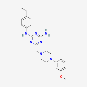 N-(4-ethylphenyl)-6-{[4-(3-methoxyphenyl)piperazin-1-yl]methyl}-1,3,5-triazine-2,4-diamine