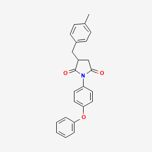 molecular formula C24H21NO3 B11182706 3-(4-Methylbenzyl)-1-(4-phenoxyphenyl)pyrrolidine-2,5-dione 