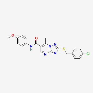 2-[(4-chlorobenzyl)sulfanyl]-N-(4-methoxyphenyl)-7-methyl[1,2,4]triazolo[1,5-a]pyrimidine-6-carboxamide