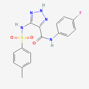 N-(4-Fluorophenyl)-5-(4-methylbenzenesulfonamido)-1H-1,2,3-triazole-4-carboxamide