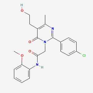 2-[2-(4-chlorophenyl)-5-(2-hydroxyethyl)-4-methyl-6-oxopyrimidin-1(6H)-yl]-N-(2-methoxyphenyl)acetamide