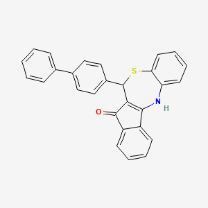 6-(biphenyl-4-yl)-6,12-dihydro-5H-benzo[b]indeno[1,2-e][1,4]thiazepin-5-one