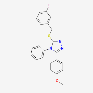 3-{[(3-fluorophenyl)methyl]sulfanyl}-5-(4-methoxyphenyl)-4-phenyl-4H-1,2,4-triazole