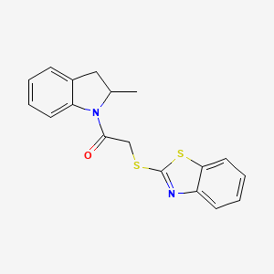 2-(1,3-benzothiazol-2-ylsulfanyl)-1-(2-methyl-2,3-dihydro-1H-indol-1-yl)ethanone