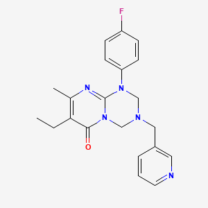 7-ethyl-1-(4-fluorophenyl)-8-methyl-3-(pyridin-3-ylmethyl)-1,2,3,4-tetrahydro-6H-pyrimido[1,2-a][1,3,5]triazin-6-one