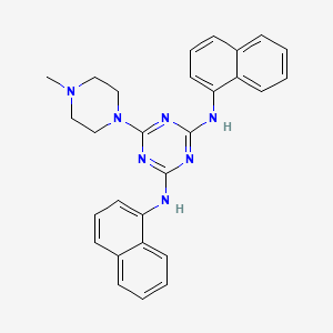 molecular formula C28H27N7 B11182845 6-(4-methylpiperazin-1-yl)-N,N'-di(naphthalen-1-yl)-1,3,5-triazine-2,4-diamine 