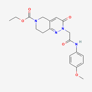 molecular formula C19H22N4O5 B11182866 ethyl 2-{2-[(4-methoxyphenyl)amino]-2-oxoethyl}-3-oxo-3,5,7,8-tetrahydropyrido[4,3-c]pyridazine-6(2H)-carboxylate 