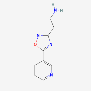 2-(5-(Pyridin-3-yl)-1,2,4-oxadiazol-3-yl)ethan-1-amine