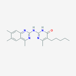 6-methyl-5-pentyl-2-[(4,6,7-trimethylquinazolin-2-yl)amino]pyrimidin-4(3H)-one