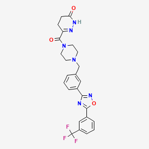 6-{4-[(3-{5-[3-(Trifluoromethyl)phenyl]-1,2,4-oxadiazol-3-YL}phenyl)methyl]piperazine-1-carbonyl}-2,3,4,5-tetrahydropyridazin-3-one