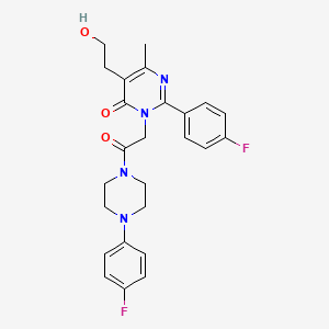 2-(4-fluorophenyl)-3-{2-[4-(4-fluorophenyl)piperazin-1-yl]-2-oxoethyl}-5-(2-hydroxyethyl)-6-methylpyrimidin-4(3H)-one