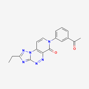 molecular formula C17H14N6O2 B11182933 7-(3-acetylphenyl)-2-ethylpyrido[4,3-e][1,2,4]triazolo[5,1-c][1,2,4]triazin-6(7H)-one 