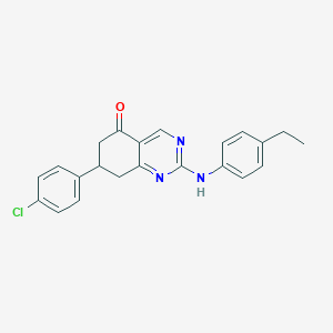 7-(4-chlorophenyl)-2-[(4-ethylphenyl)amino]-7,8-dihydroquinazolin-5(6H)-one