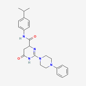 6-oxo-2-(4-phenylpiperazin-1-yl)-N-[4-(propan-2-yl)phenyl]-3,4,5,6-tetrahydropyrimidine-4-carboxamide