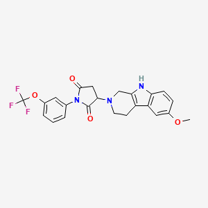 3-(6-methoxy-1,3,4,9-tetrahydro-2H-beta-carbolin-2-yl)-1-[3-(trifluoromethoxy)phenyl]pyrrolidine-2,5-dione