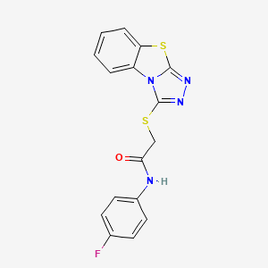 N-(4-fluorophenyl)-2-([1,2,4]triazolo[3,4-b][1,3]benzothiazol-3-ylsulfanyl)acetamide