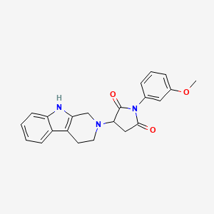 1-(3-methoxyphenyl)-3-(1,3,4,9-tetrahydro-2H-beta-carbolin-2-yl)dihydro-1H-pyrrole-2,5-dione