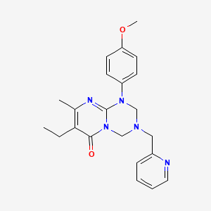 7-ethyl-1-(4-methoxyphenyl)-8-methyl-3-(pyridin-2-ylmethyl)-1,2,3,4-tetrahydro-6H-pyrimido[1,2-a][1,3,5]triazin-6-one