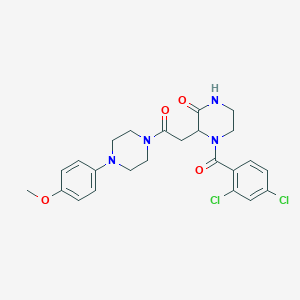 4-(2,4-dichlorobenzoyl)-3-{2-[4-(4-methoxyphenyl)piperazino]-2-oxoethyl}tetrahydro-2(1H)-pyrazinone