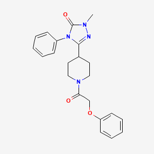 molecular formula C22H24N4O3 B11183044 1-methyl-3-(1-(2-phenoxyacetyl)piperidin-4-yl)-4-phenyl-1H-1,2,4-triazol-5(4H)-one 