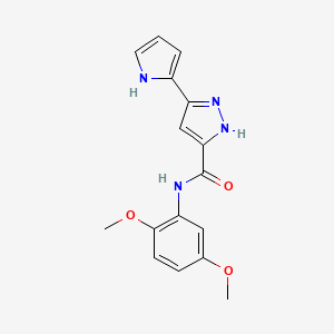 N-(2,5-dimethoxyphenyl)-3-(1H-pyrrol-2-yl)-1H-pyrazole-5-carboxamide