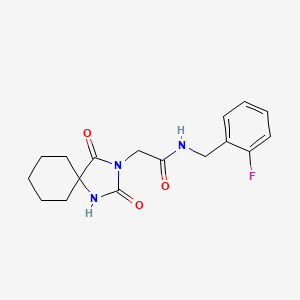 2-(2,4-dioxo-1,3-diazaspiro[4.5]dec-3-yl)-N-(2-fluorobenzyl)acetamide