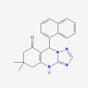 6,6-dimethyl-9-(naphthalen-1-yl)-5,6,7,9-tetrahydro[1,2,4]triazolo[5,1-b]quinazolin-8(4H)-one