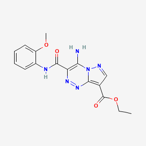 Ethyl 4-amino-3-[(2-methoxyphenyl)carbamoyl]pyrazolo[5,1-c][1,2,4]triazine-8-carboxylate