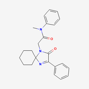 N-methyl-2-(2-oxo-3-phenyl-1,4-diazaspiro[4.5]dec-3-en-1-yl)-N-phenylacetamide