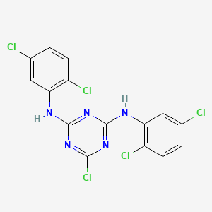 molecular formula C15H8Cl5N5 B11183189 6-chloro-N,N'-bis(2,5-dichlorophenyl)-1,3,5-triazine-2,4-diamine 