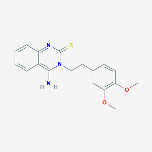 3-[2-(3,4-Dimethoxyphenyl)ethyl]-4-imino-3,4-dihydroquinazoline-2-thiol